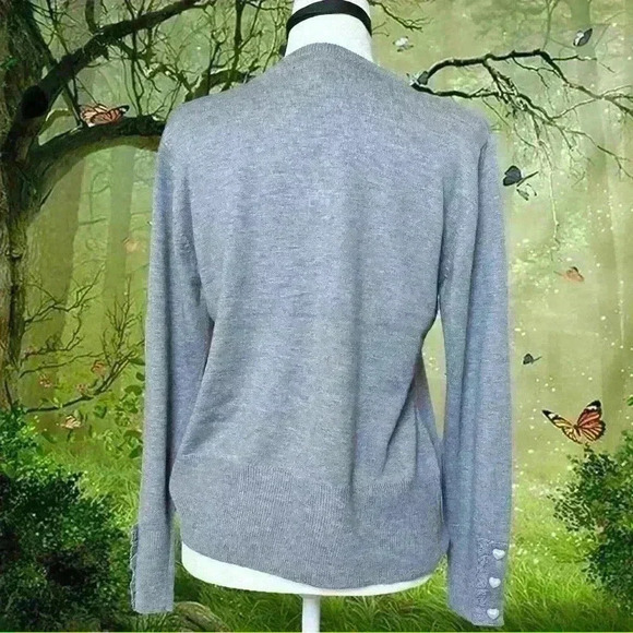 Coquette Grey Boho Sweatshirt - Picture 6 of 9